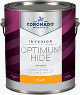 ALLIED PAINTS, INC. Optimum Hide Ceiling White is a quick-drying flat finish designed for interior ceilings. It is ideal for areas that must remain in service while being painted, such as hotels, offices, hospitals, and nursing homes. It dries a bright white and minimizes surface imperfections.boom